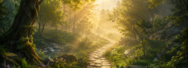 A journey through a serene forest